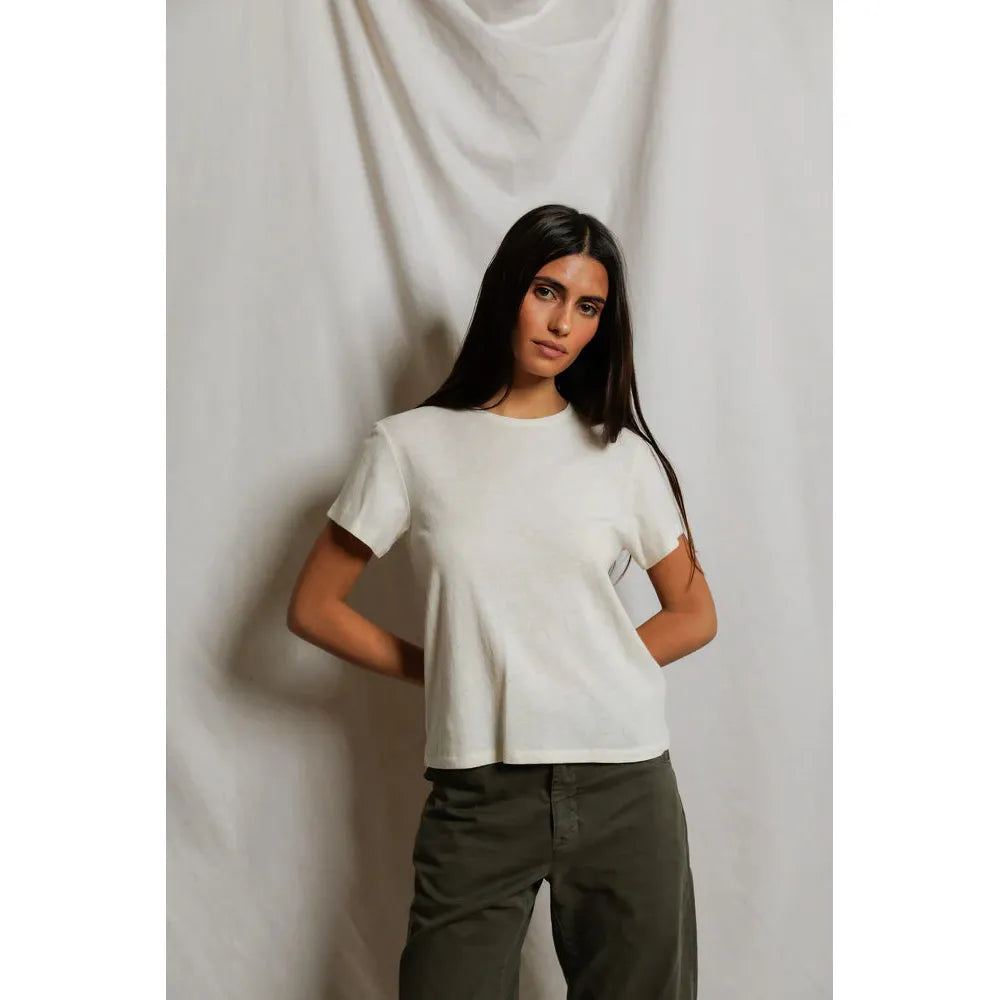 Perfect White Tee Vivian Hemp Cotton Tee - Natural  Perfect White Tee Pisces Boutique