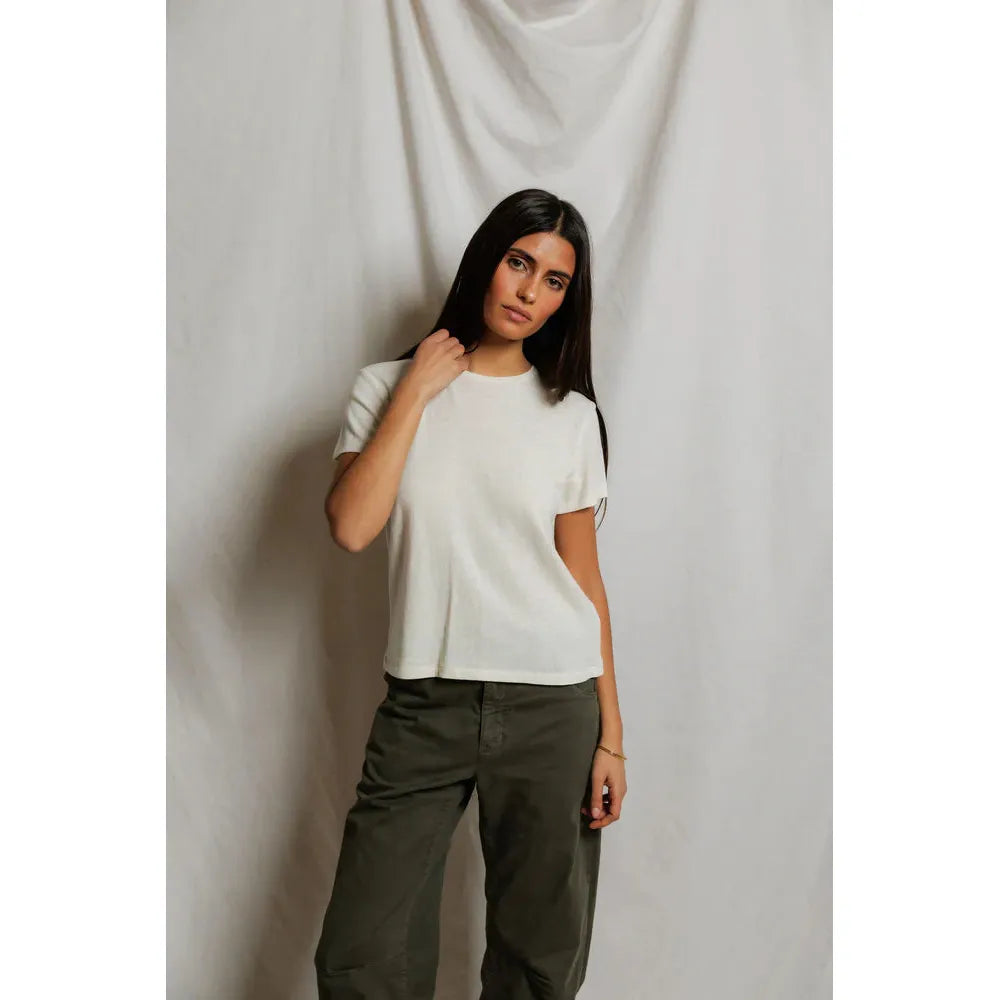 Perfect White Tee Vivian Hemp Cotton Tee - Natural  Perfect White Tee Pisces Boutique