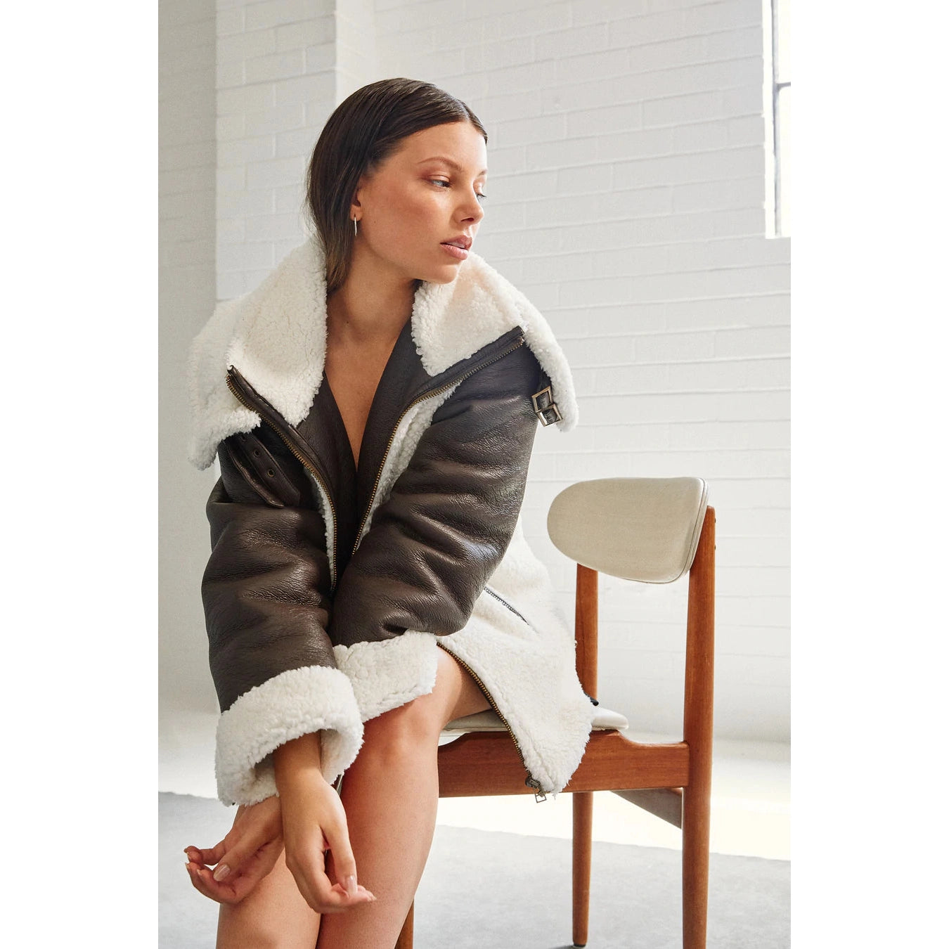 Unreal Fur Symbiosis Jacket - Chocolate and White  Unreal Fur Pisces Boutique