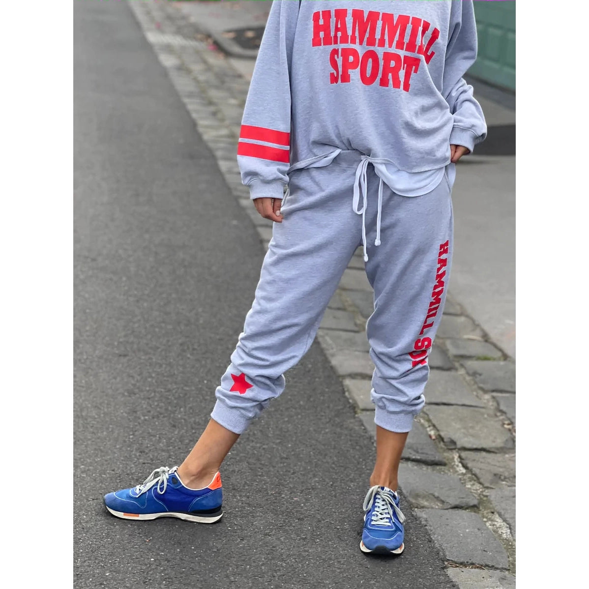 Hammill & Co Sporty Track Pant - Grey Marle  hammill + Co Pisces Boutique