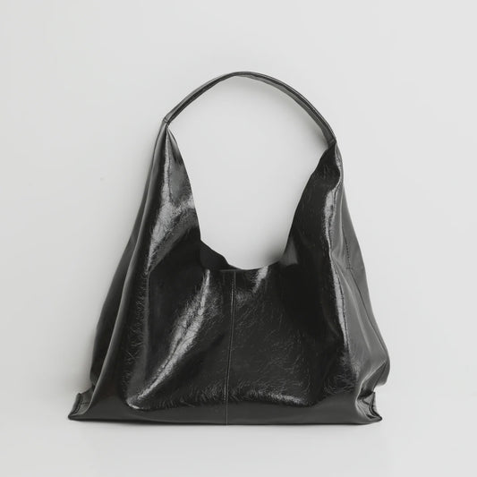 I'M Francis Luxe Leather Slouch Bag - Black