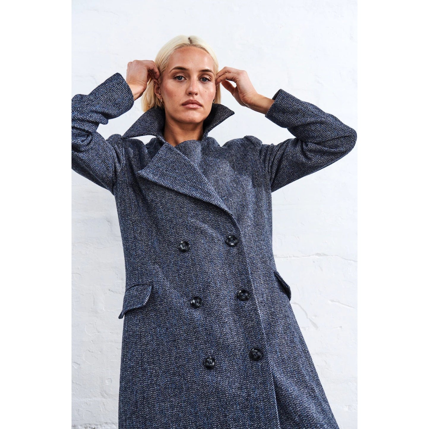 Kireina Etta Coat - Navy Tweed