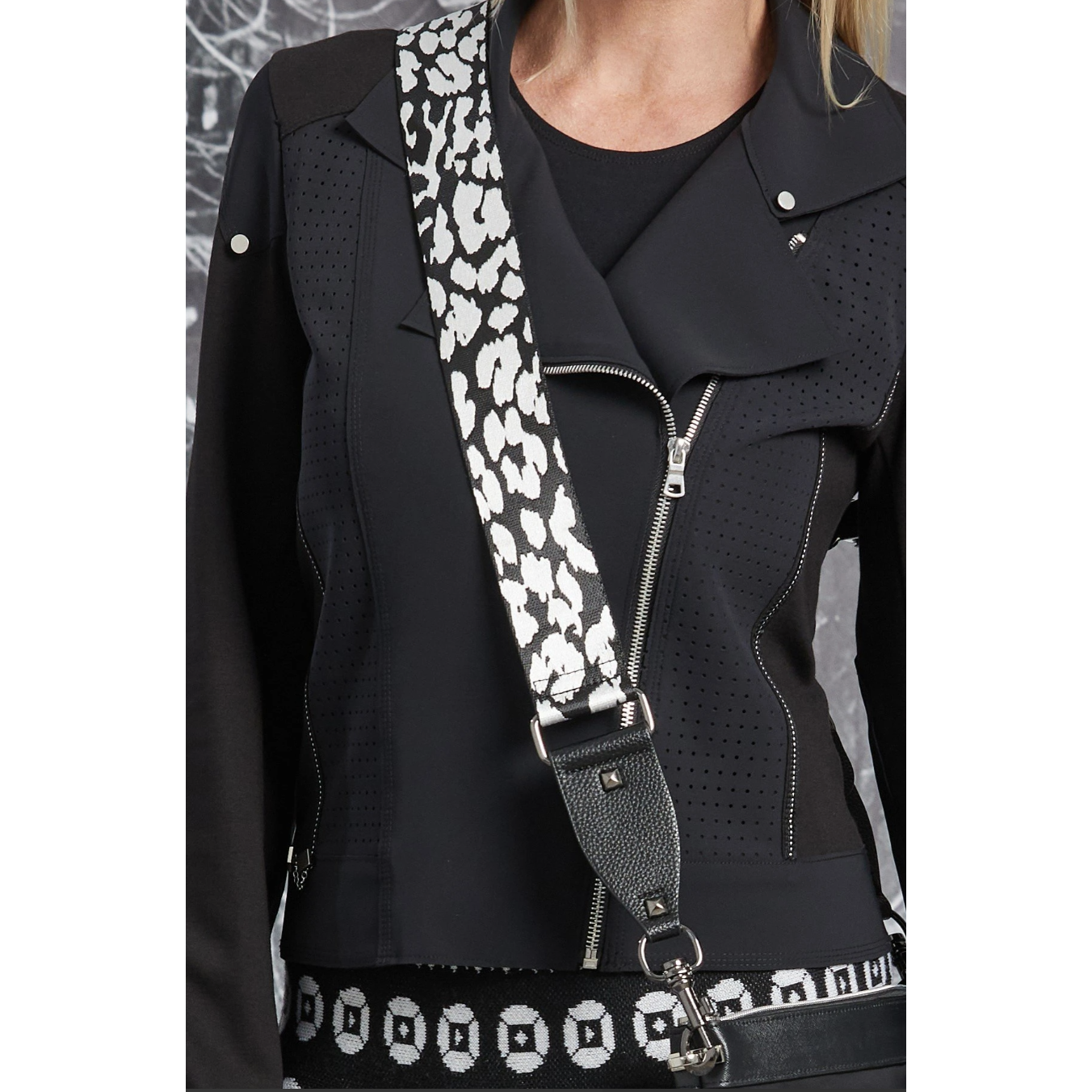 Paula Ryan Shoulder Bag Strap - Black/ Nickel