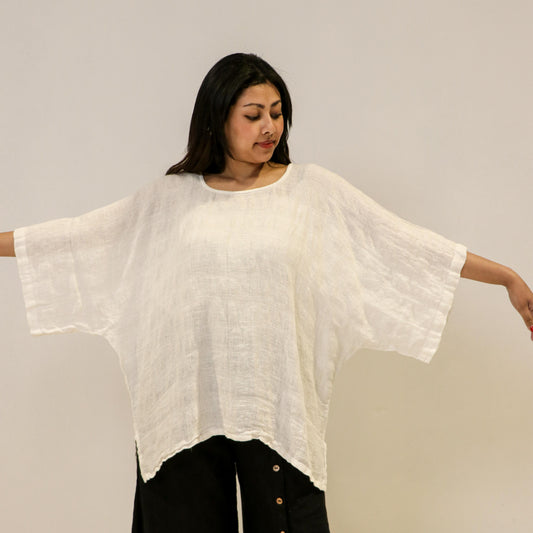 Linens Unlimited Luna Oversized Top - White