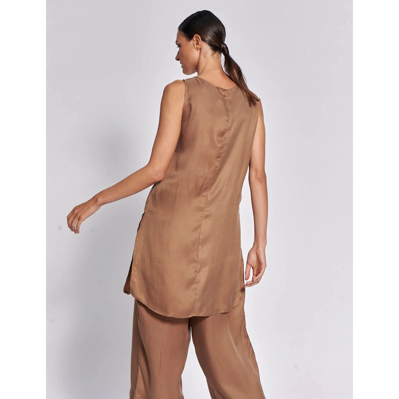 In the Sac Chamoise Long Tunic - Cognac  In The Sac Pisces Boutique