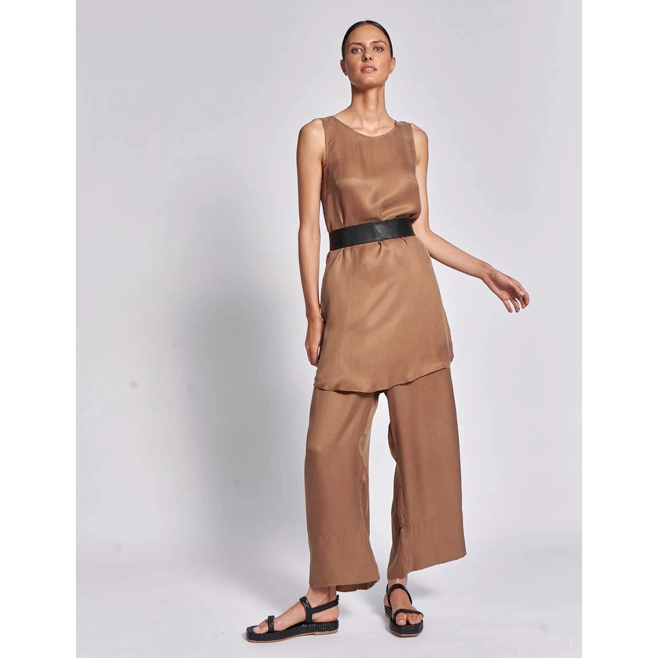In the Sac Chamoise Long Tunic - Cognac  In The Sac Pisces Boutique